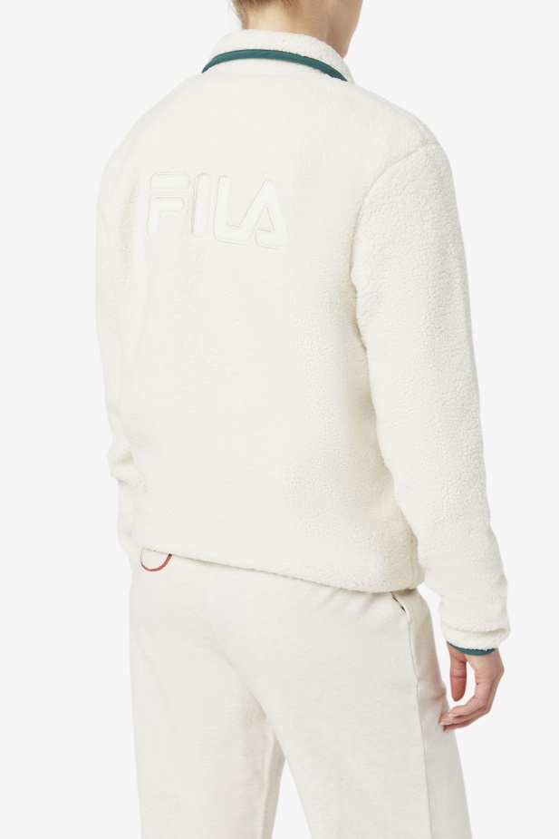 Fila Kyomi Pulovr Na čtvrt Zip Tofu/lesní Biom