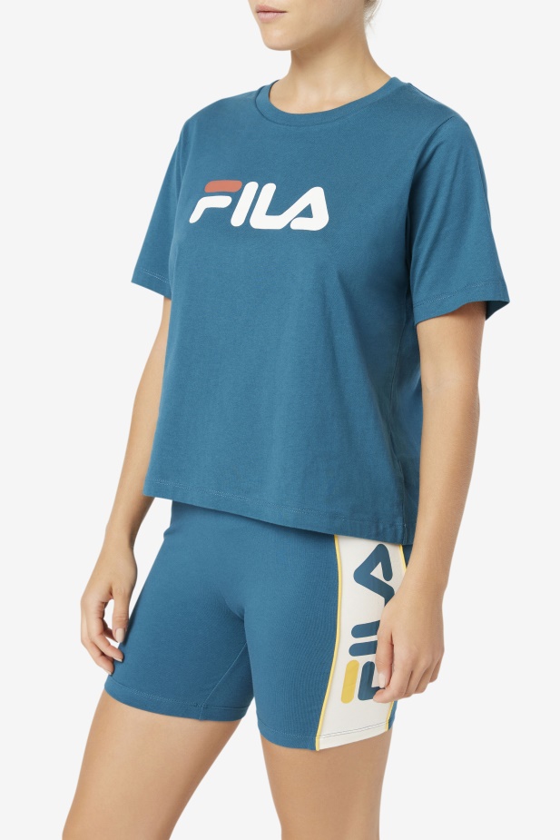 Modré Korálové Tričko Fila Thea