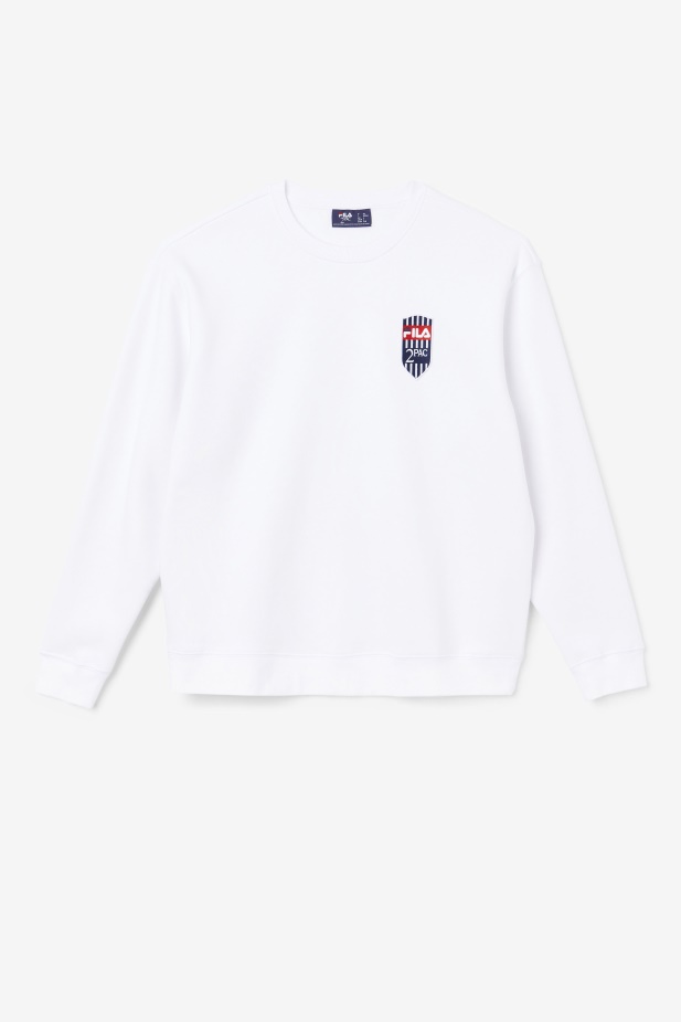 Bílá Fila 2pac Fleecová Záplata Crew