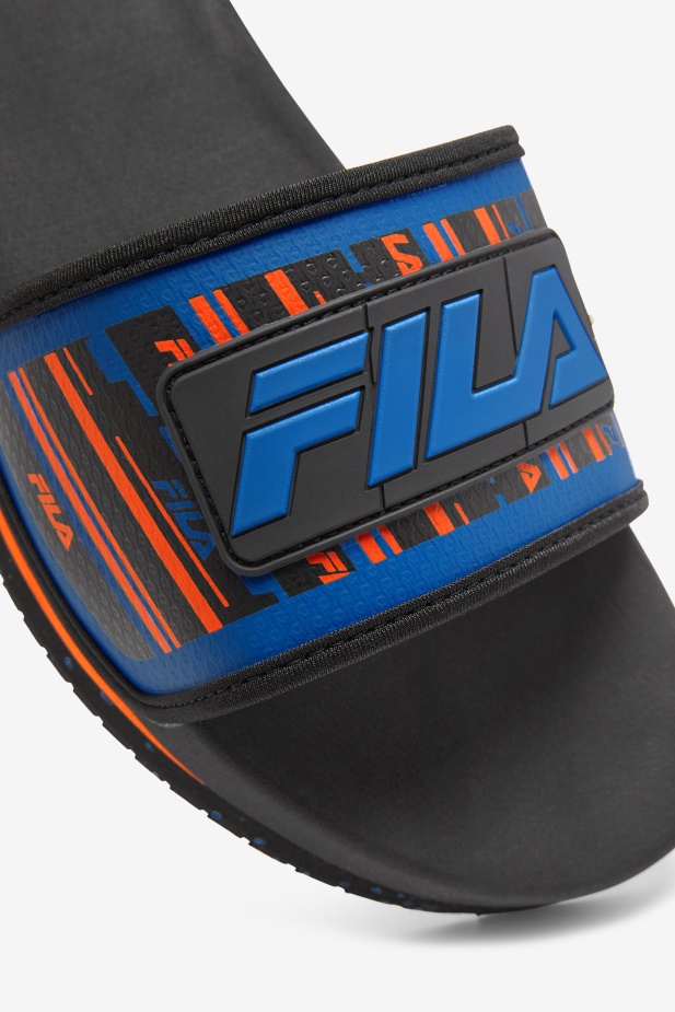 černá/modrá/červená Oranžová Fila Pánská Lunární Skluzavka