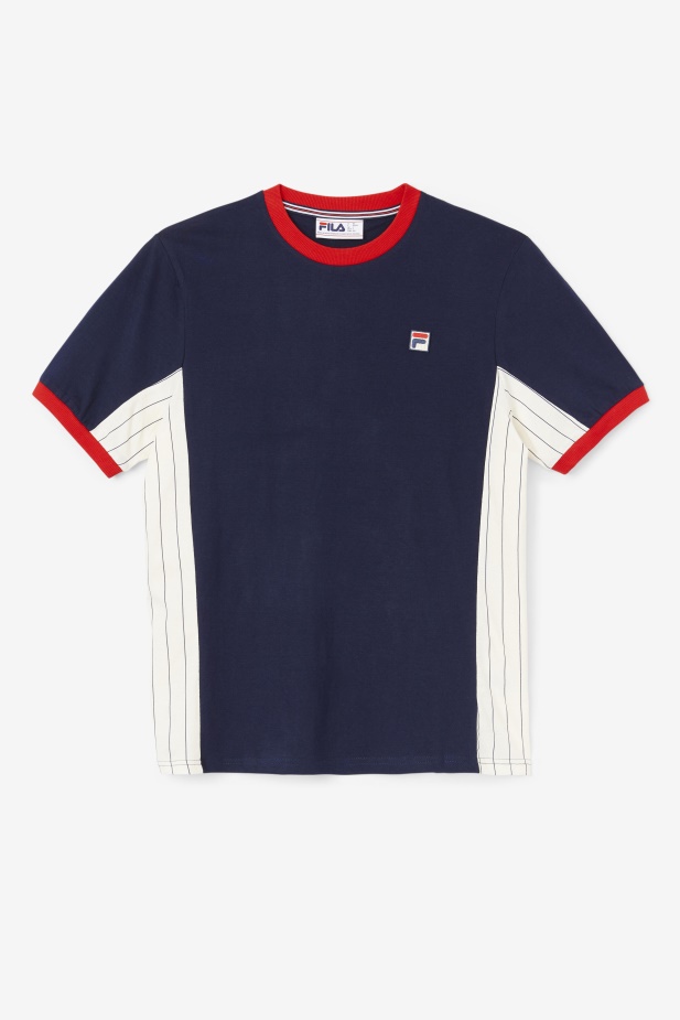 Výstražné Tričko Peacoat/bílá/červená Fila