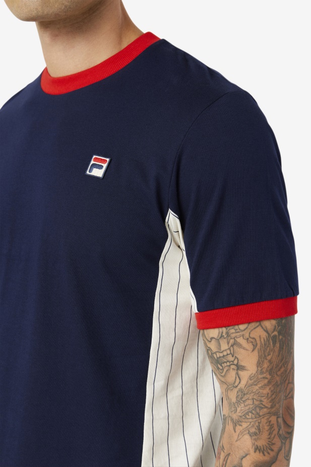 Výstražné Tričko Peacoat/bílá/červená Fila