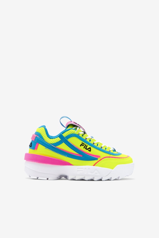 Fila Velký Dětský Disruptor 2 Exp. žlutá/atomová Modrá/růžová