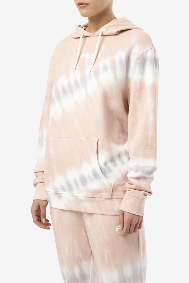 Fila Aerolynn Tie Dye Mikina S Kapucí Gardénie/bílá/belgický Blok