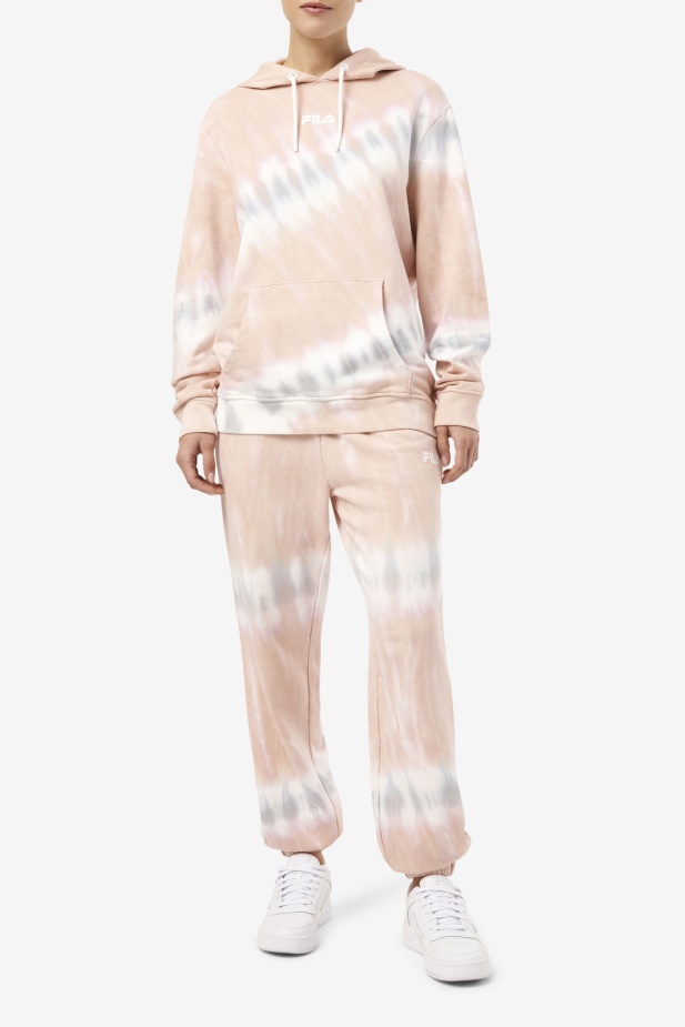Fila Aerolynn Tie Dye Mikina S Kapucí Gardénie/bílá/belgický Blok