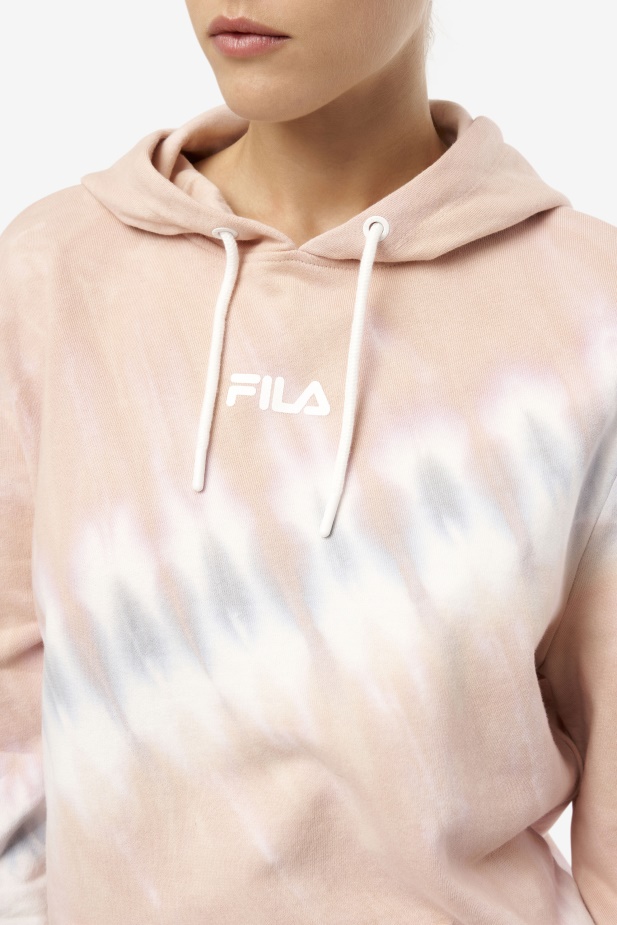 Fila Aerolynn Tie Dye Mikina S Kapucí Gardénie/bílá/belgický Blok