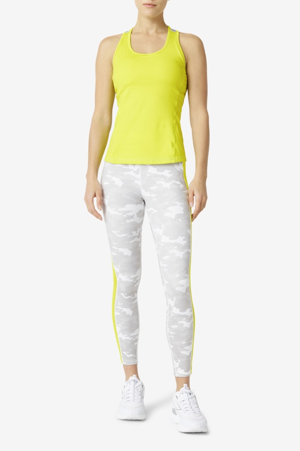 Síra/bílá/azalea/námořnická Fila Uplift Colorblock Racerback Tank