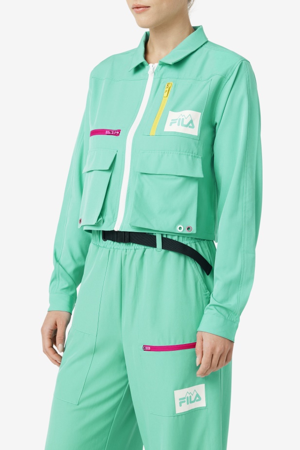 Mořská Zelená Alina Košile Na Zip Fila