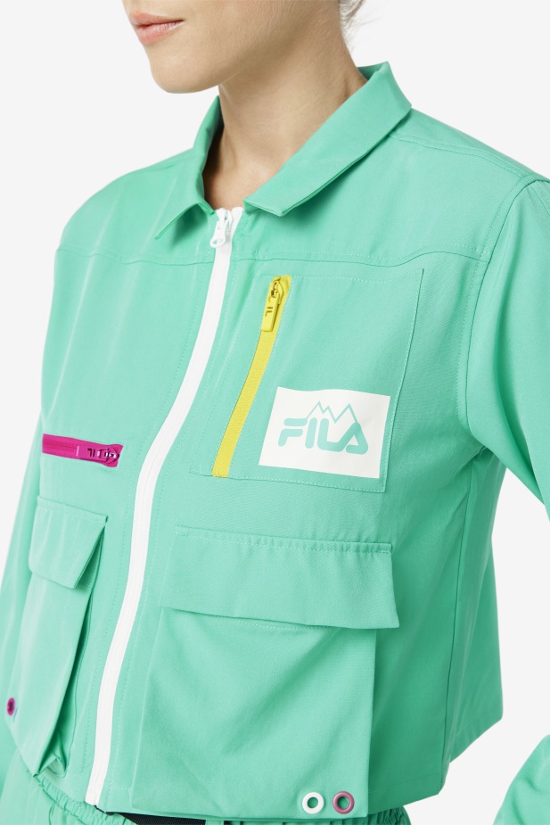 Mořská Zelená Alina Košile Na Zip Fila