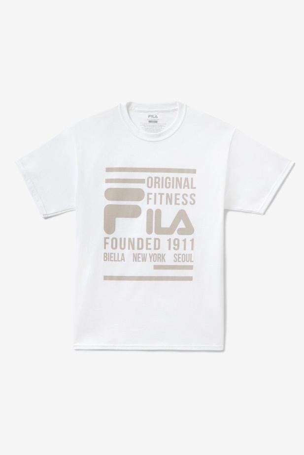 Originální Fitness Tričko Fila Bílé