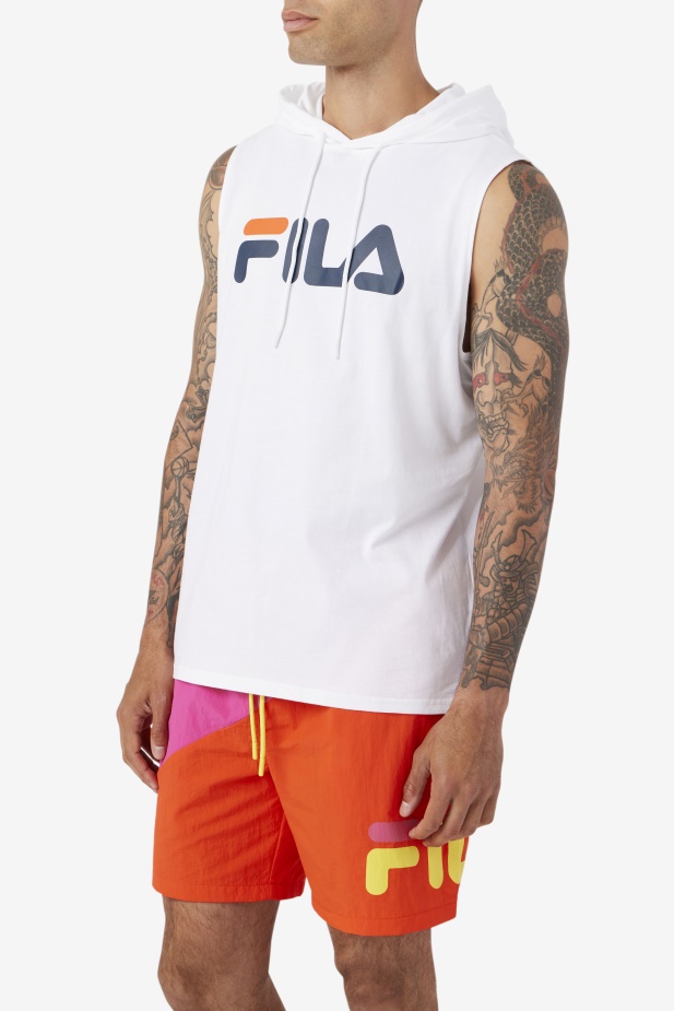 Mikina Fila White/navy/cherry Tomato Zany Bez Rukávů