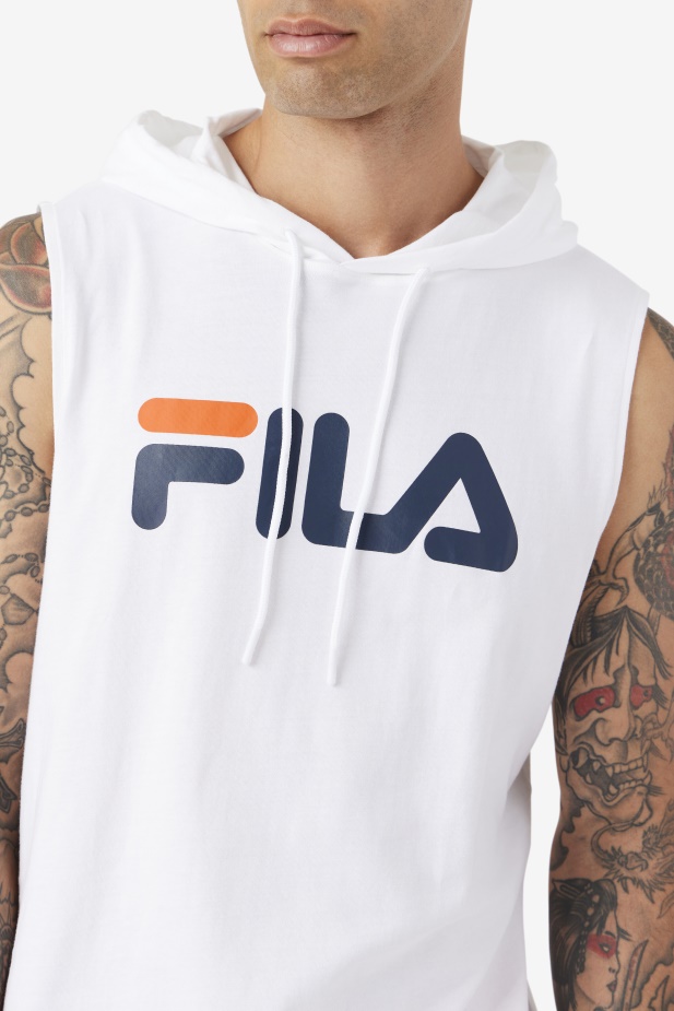 Mikina Fila White/navy/cherry Tomato Zany Bez Rukávů