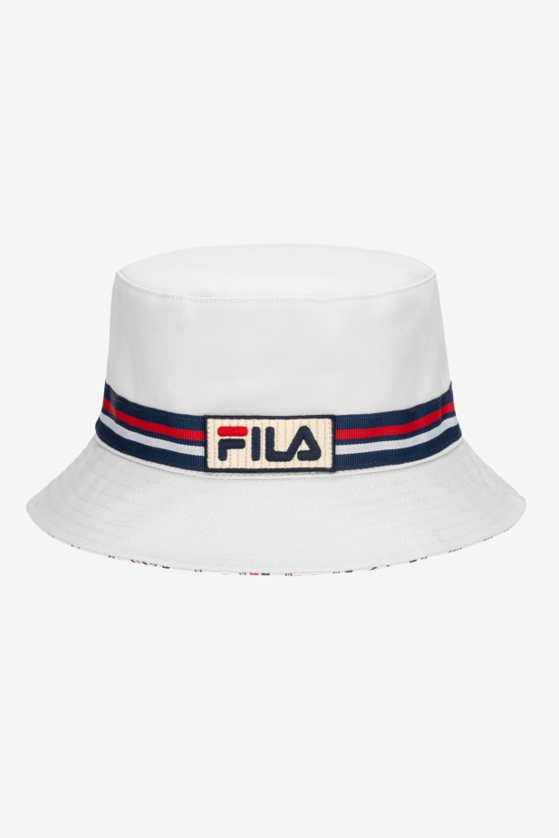 Oboustranný Kýbl Klobouk Bílá Fila