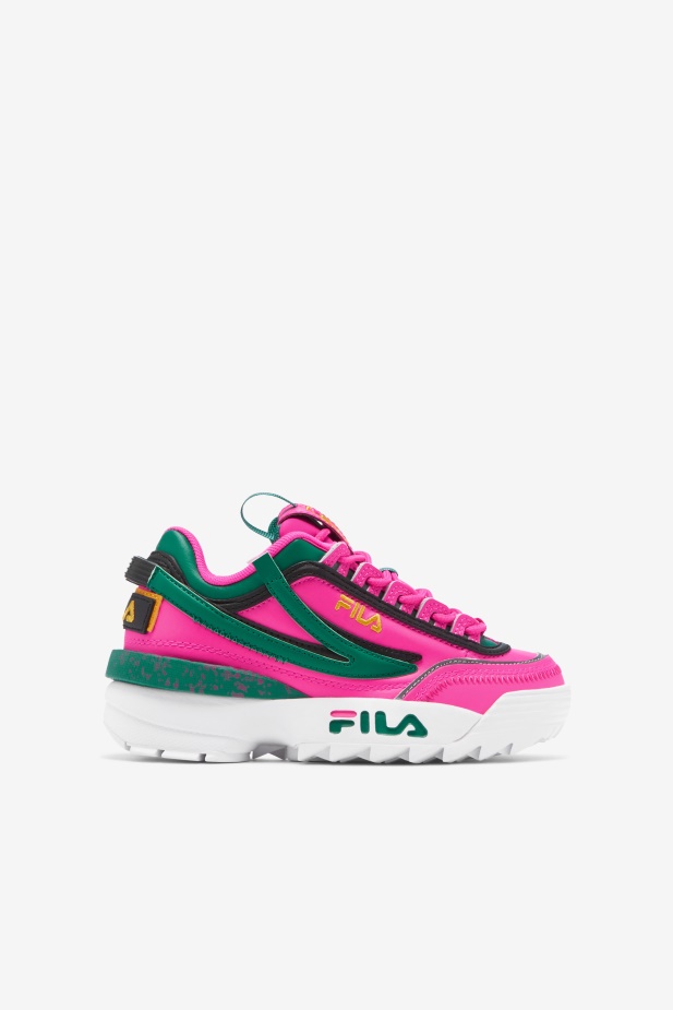Fila Velký Dětský Disruptor 2 Exp. Pink Glo/green/gold