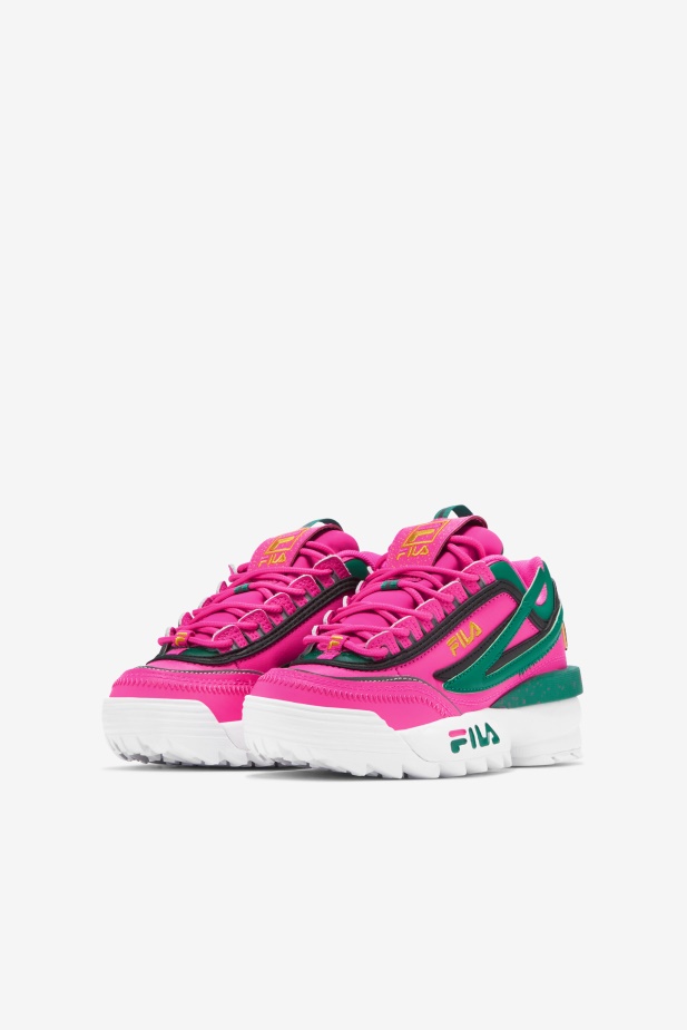Fila Velký Dětský Disruptor 2 Exp. Pink Glo/green/gold