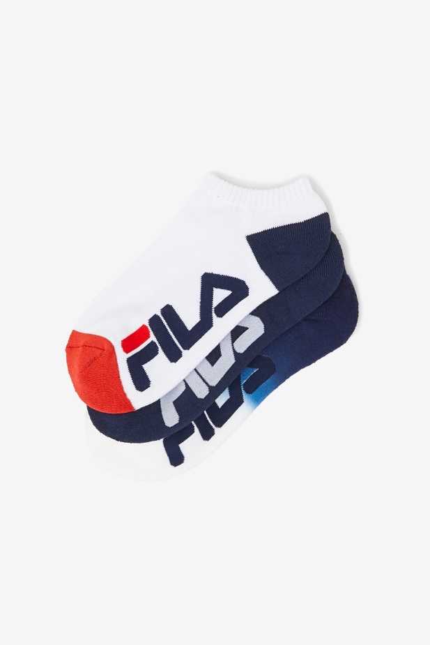 Fila Navy Dámské Dip Dye No Show Ponožka 3-bal