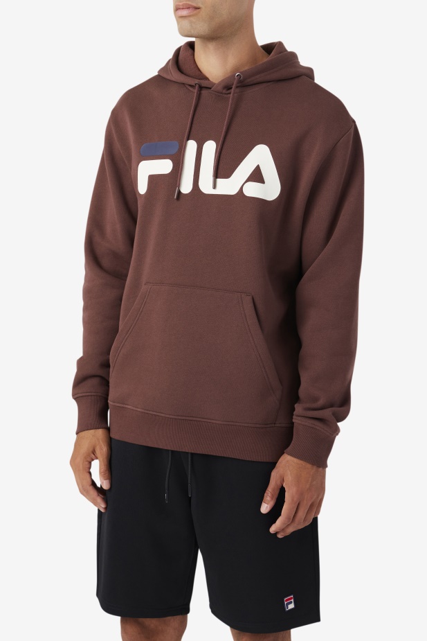 Mikina S Kapucí Hnědý Stone/egret/navy Fila Samari