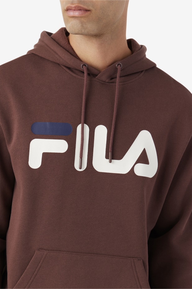 Mikina S Kapucí Hnědý Stone/egret/navy Fila Samari