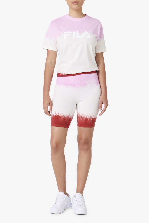 Taima Tie Dye Bike Short Fila Piruette/white/earth Red