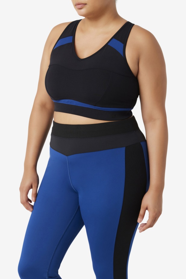 Uplift Racerback Sportovní Podprsenka Fila černá/námořnická Pivoňka