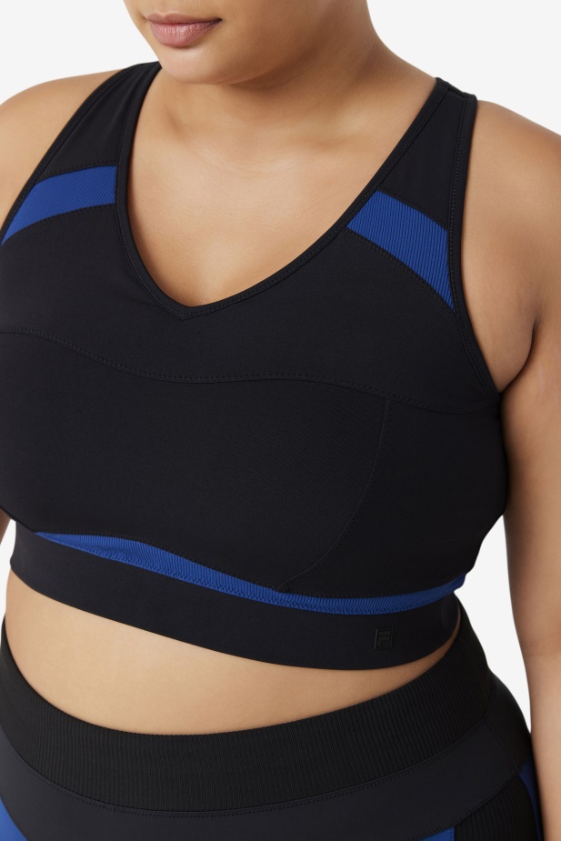 Uplift Racerback Sportovní Podprsenka Fila černá/námořnická Pivoňka
