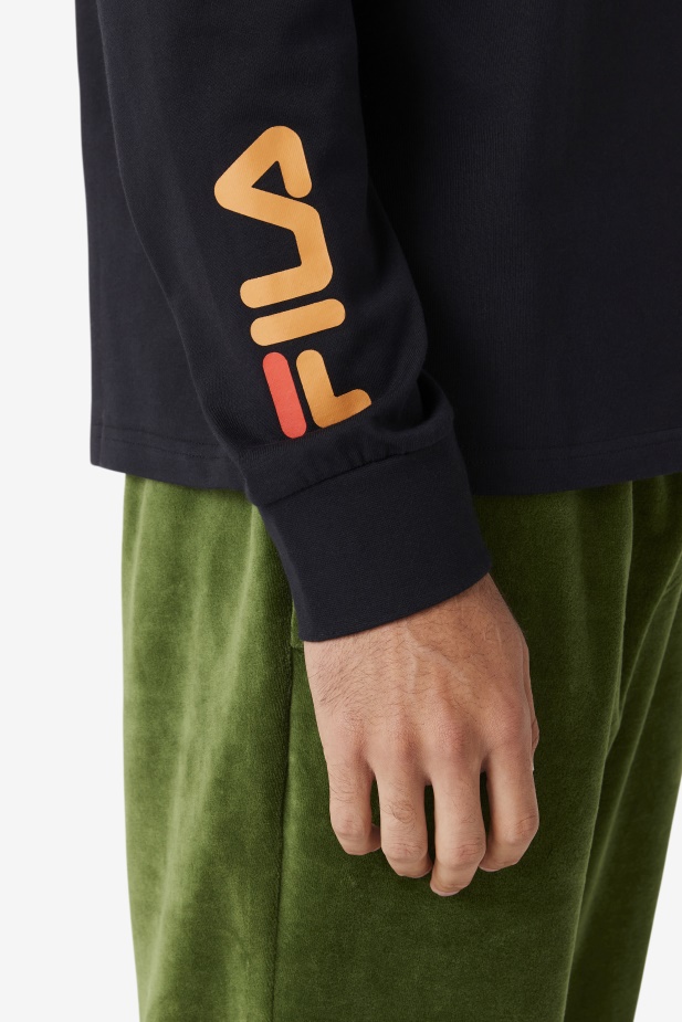 černé Tričko Fila Fila X Paterson S Dlouhým Rukávem