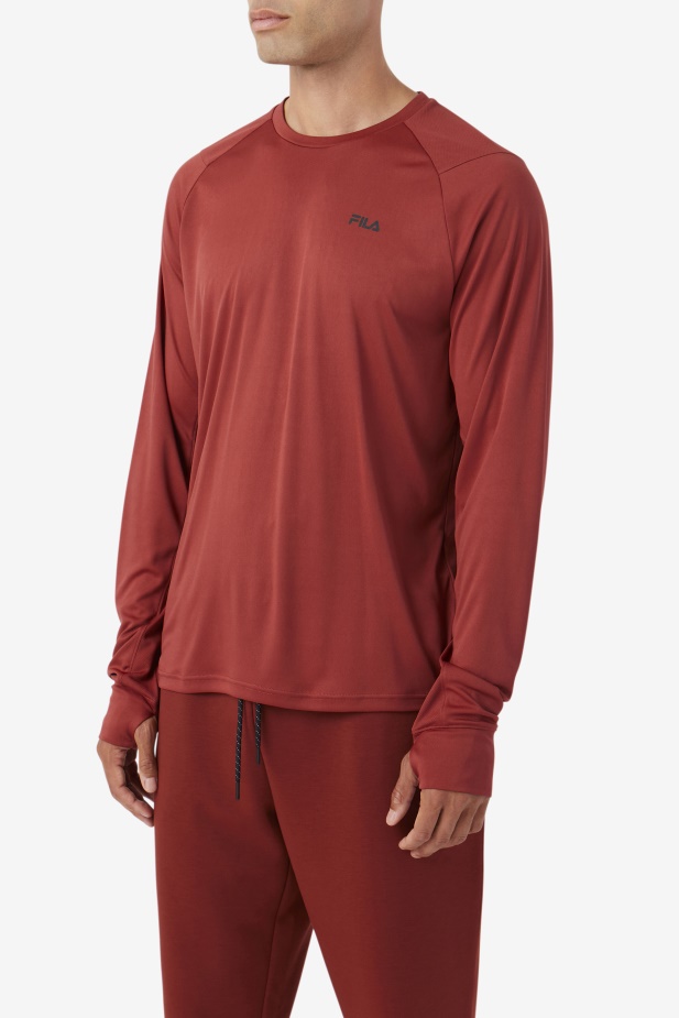 Fila Russet Brown/black Jazam Long Sleeve Crew