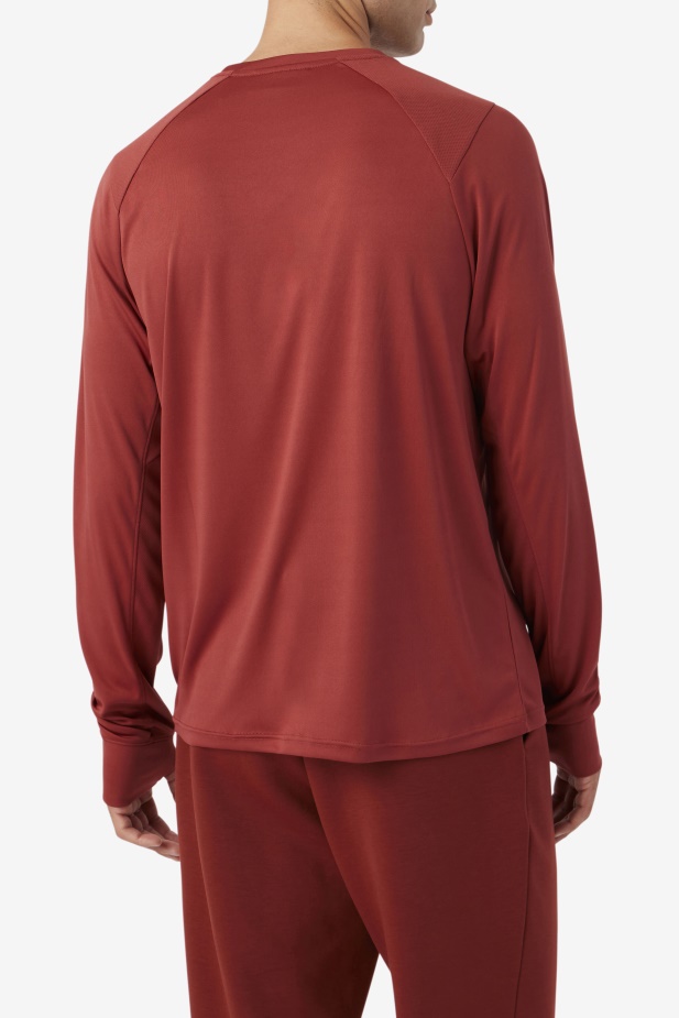 Fila Russet Brown/black Jazam Long Sleeve Crew