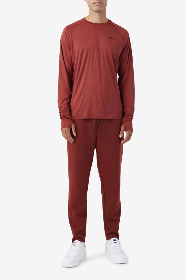Fila Russet Brown/black Jazam Long Sleeve Crew
