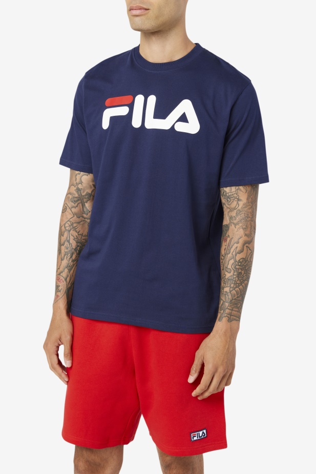 Fila Pánské Tričko Orel Peacoat/bílá/čínská červená