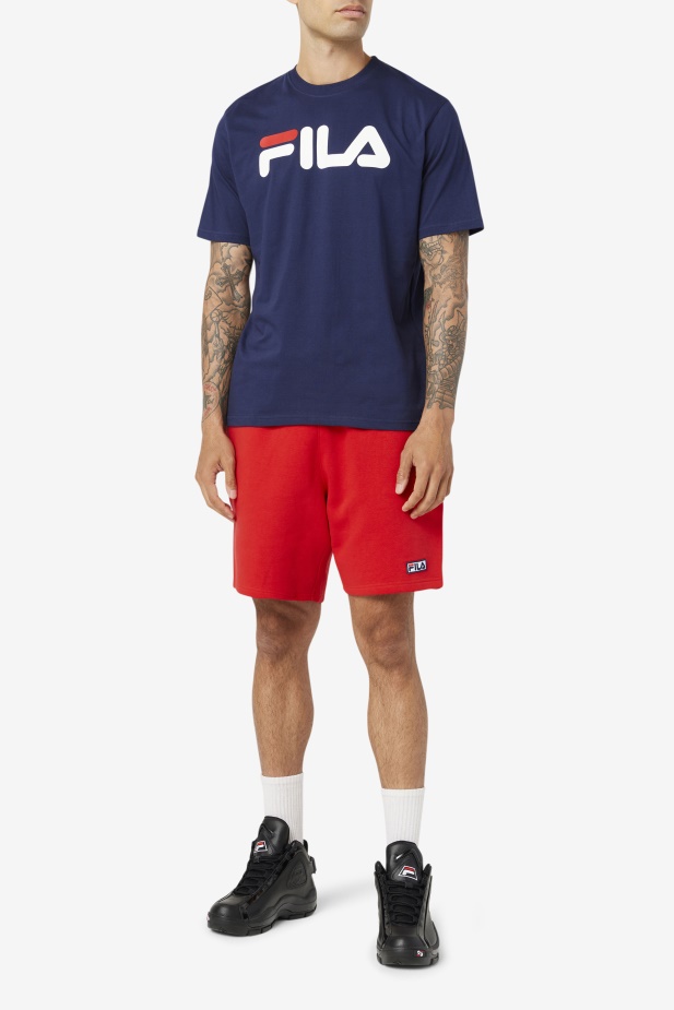 Fila Pánské Tričko Orel Peacoat/bílá/čínská červená