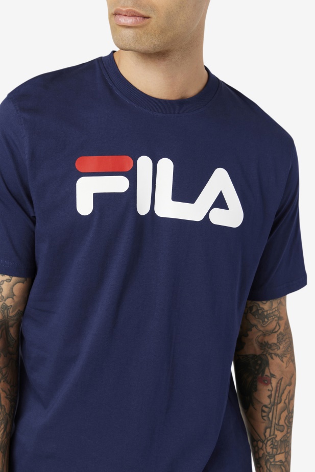 Fila Pánské Tričko Orel Peacoat/bílá/čínská červená