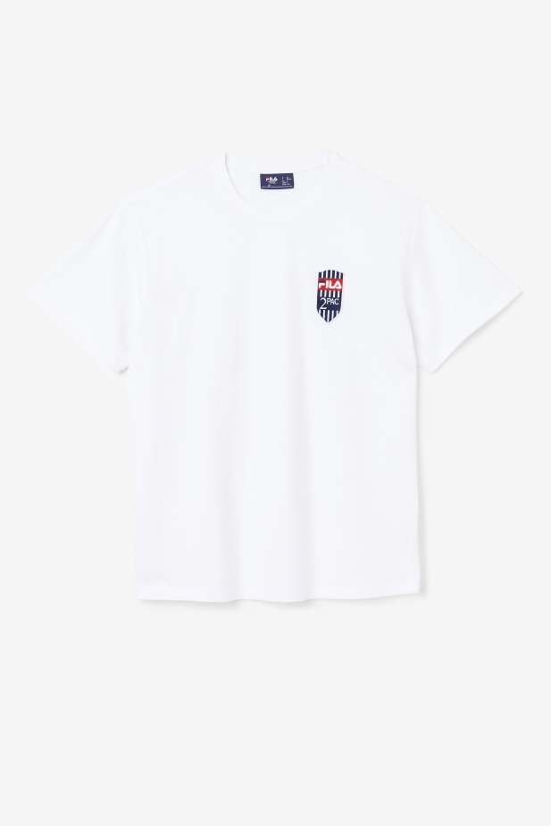 Bílé 2pac Patch Tričko Fila