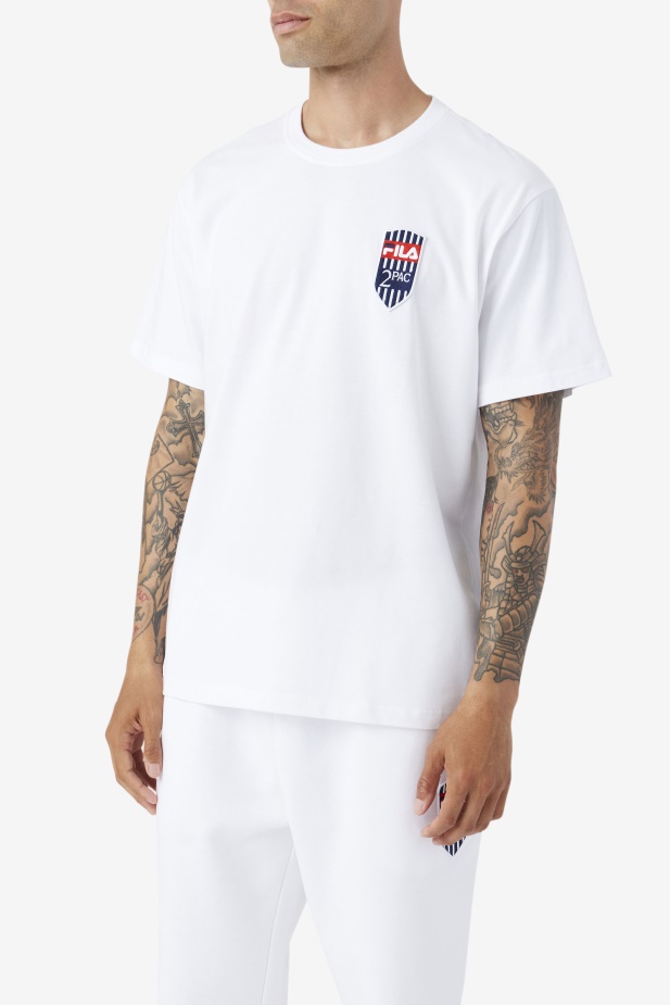 Bílé 2pac Patch Tričko Fila