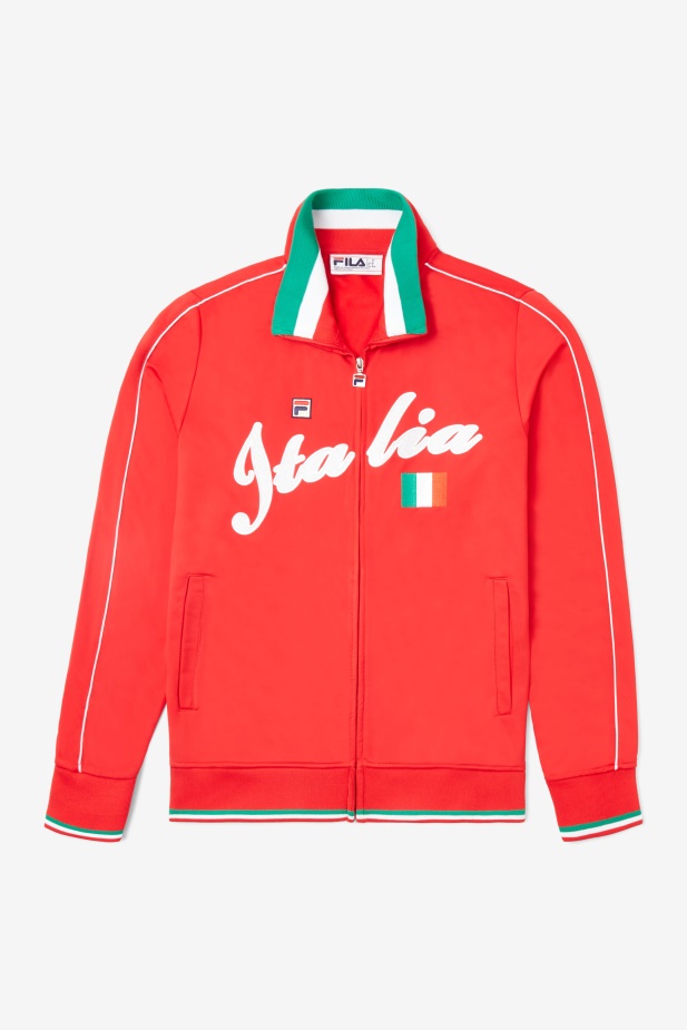 červená/bílá Tepláková Bunda Fila Italia