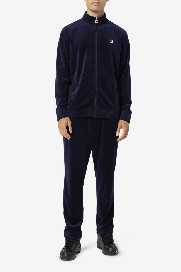 O-fit Velurové Kalhoty Fila Navy/gardenia/červená