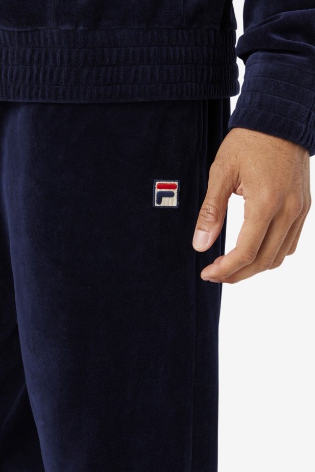 O-fit Velurové Kalhoty Fila Navy/gardenia/červená