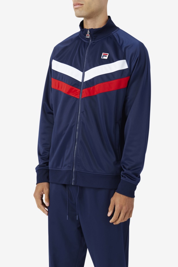 Námořnická/červená/bílá Tepláková Bunda Fila Jaya