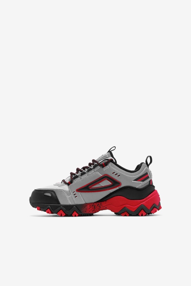 Fila Little Kids\' Oakmont Tr Metalická Stříbrná/černá/červená