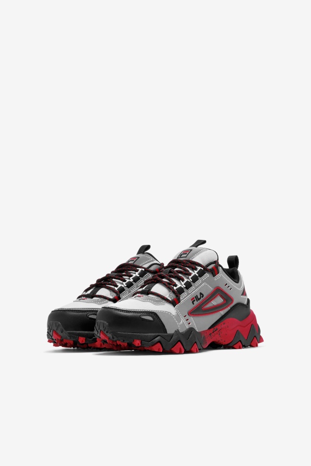 Fila Little Kids\' Oakmont Tr Metalická Stříbrná/černá/červená