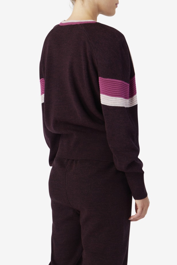 Fila Frankie Knit Crew Hroznové Víno/rouge/potpourri