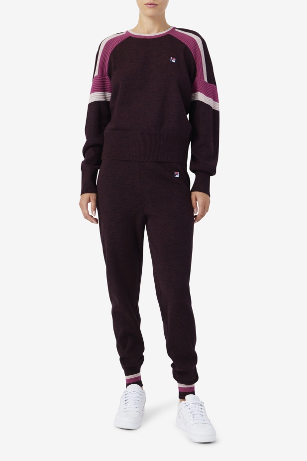Fila Frankie Knit Crew Hroznové Víno/rouge/potpourri