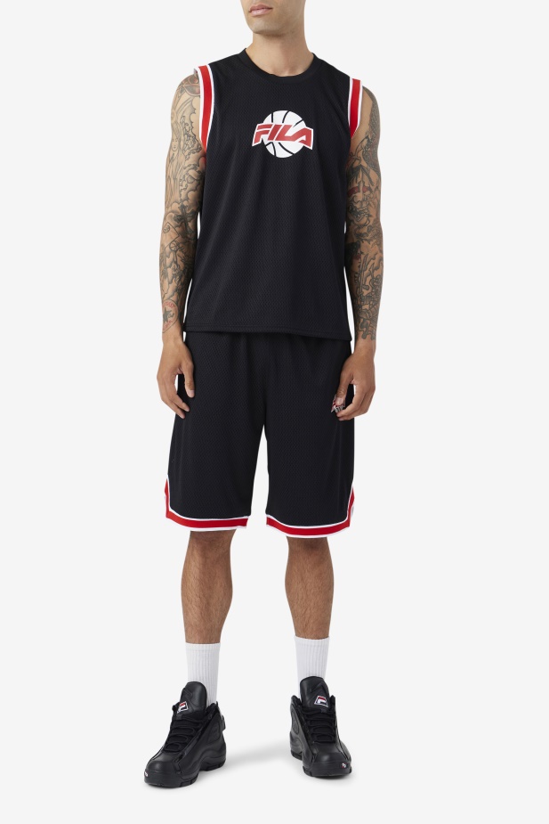 Fila Black/red/white Basketball Ovi Short