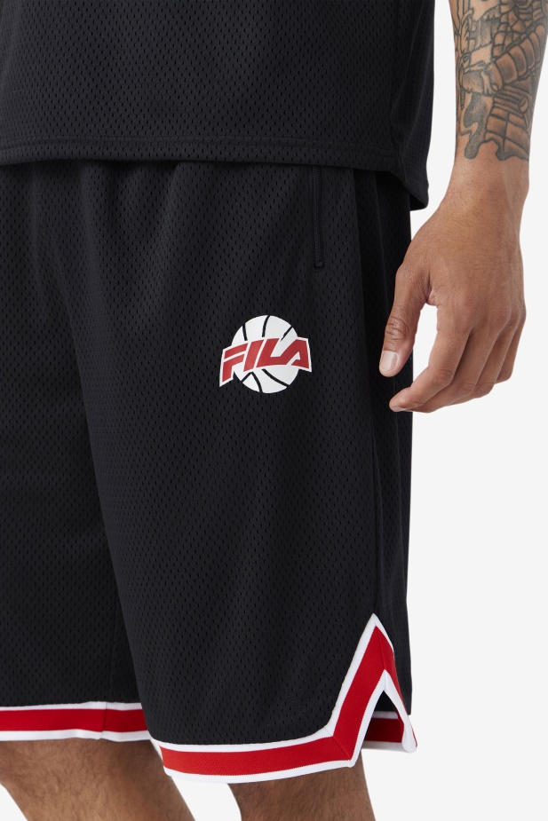 Fila Black/red/white Basketball Ovi Short