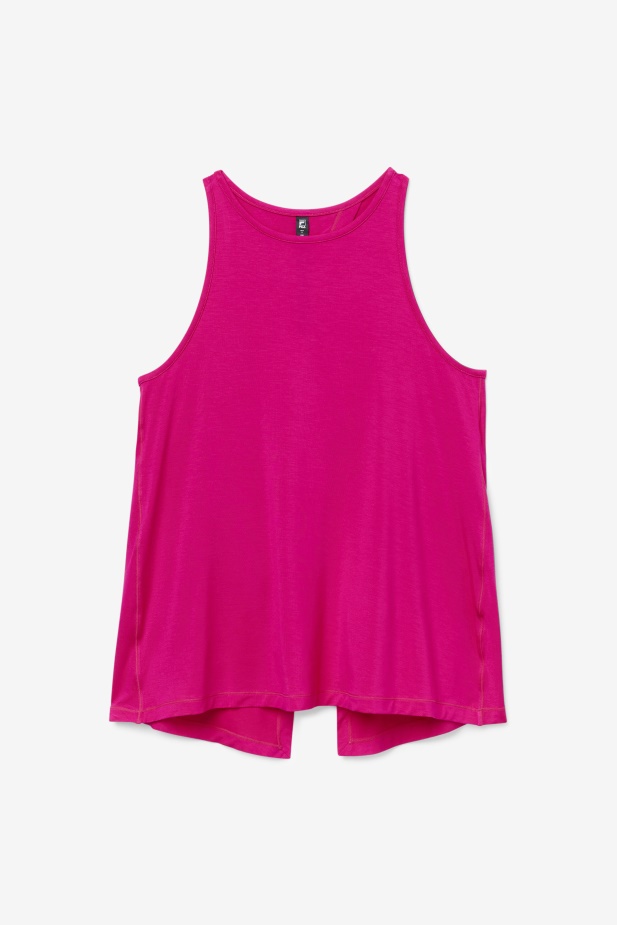 Zářivě Růžové Fi-lux Otevřené Zadní Tílko Fila