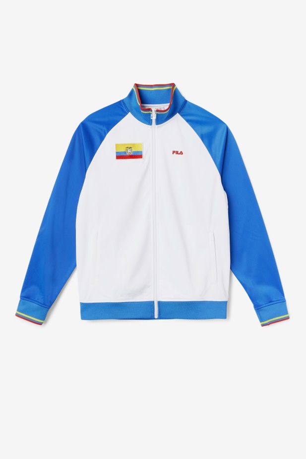Ekvádorská Tepláková Bunda Fila Bílá/modrá/ohnivá červená/žlutá