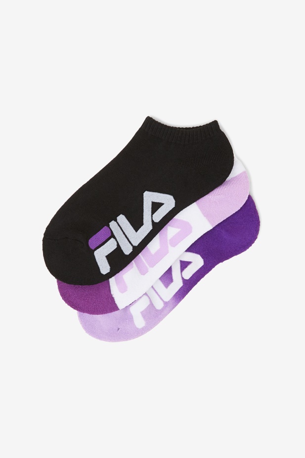 Dámská Dip Dye No Show Ponožka 3-balení Fialová Fila