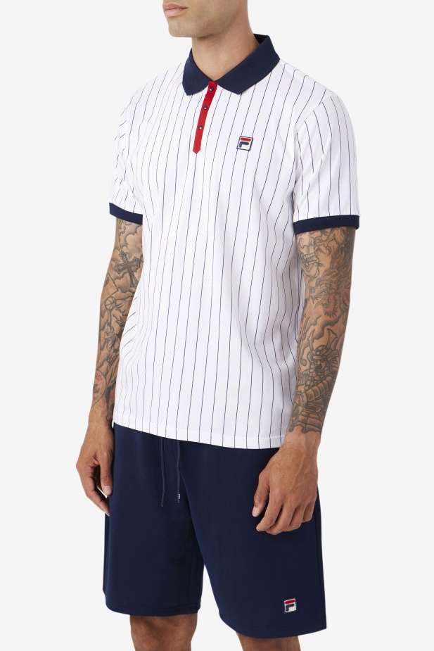Bb1 Polo Bílá/námořnická/červená Fila