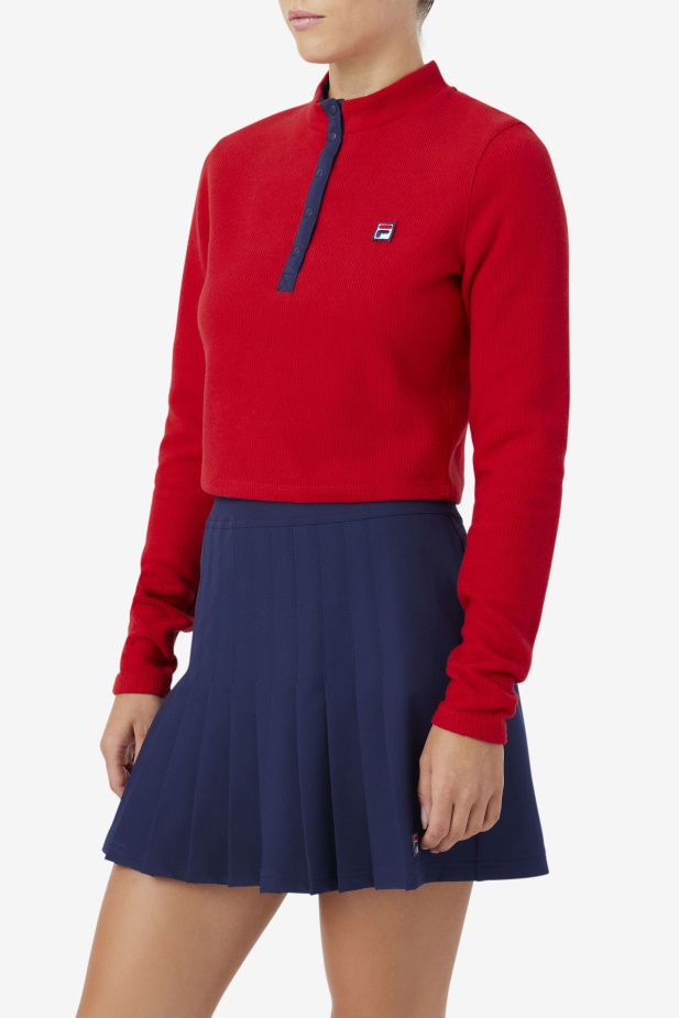 Fila červený Josie Top Na Zip