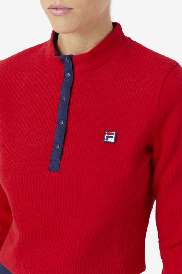 Fila červený Josie Top Na Zip